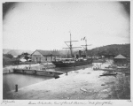 Baisen de Radoube [bassin de radoub], view of French steamer, - Dock full of water.