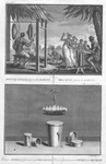 Moluquans playing on the Rabana; Diverse musical instruments of Moluquese.