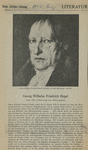 G. W. F. Hegel.