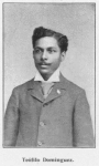Teofilo Dominguez. Joven talentoso, autor de una reciente obra biografica interesante y amena, y uno de los jovenes llamado por su talento y sus muchas virtudes, a ocupar puesto de distincion entre los regeneradores de su patria