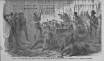 Interior of the Engine-House, just before the gate is broken down by the storming party - Col. Washington and his Associates as captives