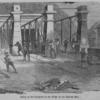 Attack on the insurgents at the bridge by the railroad men