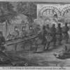 The U.S. Marines storming the Engine-House, Insurgents firing through holes in the doors