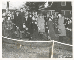 Ground Breaking - Great Kills Branch Library 56 Gifford Lane, Staten Island - left to right: Mr. Ralph A. Beals, Director, The New York Public Library; Honorable Frederick H. Zurmuhlen, P.E., R.A., Commissioner, Department of Public Works; Honorable Edward G. Baker, President, Borough of Richmond; Miss Katherine L. O'Brien, Regional Librarian, The New York Public Library; Mr. John M. Cory, Chief, Circulation Department, The New York Public Library