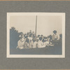 Highbridge, Exterior, librarian and children on grass