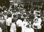 Hudson Park Playground, children waiting for story hour