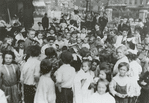 Hudson Park, Children's librarian telling stories to a group of children in the Hudson Park Playground during the summer