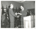 Inwood, Ceremony: Ralph A. Beals (left), Mr. Zurmuhlen, Commissioner of Public Works (right)