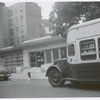 Mosholu, Exterior, one car and Bronx Bookmobile