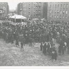 Mosholu groundbreaking, crowd and stand
