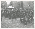 Mosholu groundbreaking, crowd and stand