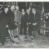 Mosholu groundbreaking: (left) John Cory, Newbold Morris; (right) Edward Zurmuhlen