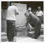 Mosholu cornerstone laying, Albert H. Morgan, Deputy Commissioner, Department of Public Works