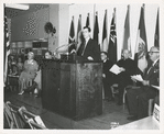 Mosholu, John M. Cory [speaking], Isabel Jackson (at left, small white hat)