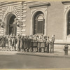 Children lined up outside Mott Haven