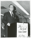 Richmond Borough President Robert T. Connor speaking at dedication of the New York Public Library's New Dorp Branch, 309 New Dorp Lane