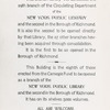 Port Richmond, Opening Program, "This branch library will constitute…"
