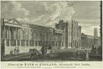 A view of the Bank of England, Threadneedle Street, London.