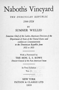 Naboth's vineyard; the Dominican Republic, 1844-1924