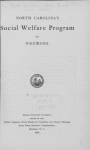 North Carolina's Social Welfare Program for Negros