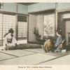 Playing the 'Koto', a Japanese Musical Instrument.