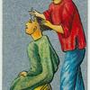 Ancient Chinese. [Shaving all but a circular portion of hair  distinguishes the Chinese common people and manadarins from Tauist and Buddhist priests.(description of card No. 15)].