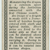 Ancient Chinese. [Maneuvering the dragon(description of card No. 18)].