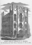 Allen Temple African M. E. Church; Cor. Broadway and Sixth Street, Cincinnati, O. Feb. 8, 1874