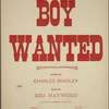 Boy wanted