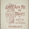 Don't ask me to forget