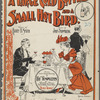 A large gold bottle and a small hot bird