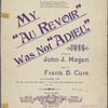 My "au-revoir" was not "adieu"