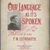 Our language as it's spoken
