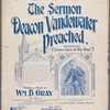 The sermon Deacon Vanderwater preached