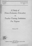 A study of home-economics education