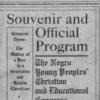 Souvenir and official program; The Negro Young Peoples' Christian and Educational Congress, title page