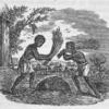 The mode of threshing.  Continued until the grain is separated from the straw