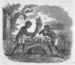 The mode of threshing.  Continued until the grain is separated from the straw