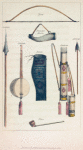 Bow; Lance; Powder Horn; Guitar; Boot; Quiver; Arrow; Pipe.