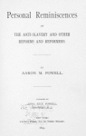 Personal reminiscences of the anti-slavery