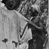Hausa man, woman and child at Bautchi.