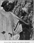 Hausa man, woman and child at Bautchi.