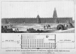 Sketch of the Plan of the Great Mosque of Timbuctoo, and View taken from the E.N.E.