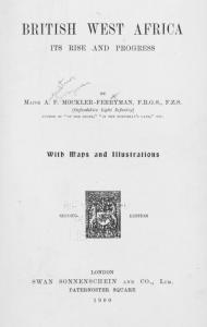 British West Africa; its rise and progress