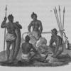 Four Warriors around a fire