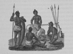 Four Warriors around a fire