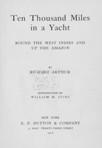 Ten thousand miles in a yacht; round the West Indies and up the Amazon
