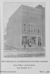 New Rochelle Co-operative Business League; Home Office: 24 Brook Street, New Rochelle, N.Y.; Telephone Connection; March, 1908.