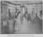 Interior of store - first floor of League Hall.