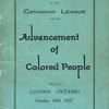 First Convention of the Canadian League for the Advancement of Colored People, cover
